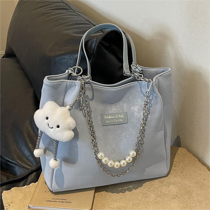 Casual Summer Fashion Tote for Women with Cute Hanging Doll