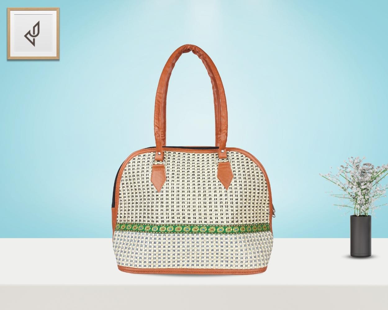 Designer Jute Handbag - An Exceptionally Designed Multi-Purpose Jute Handbag (16 x 12 inches)