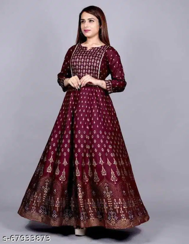 Rayon Kurtis for Women (Maroon)