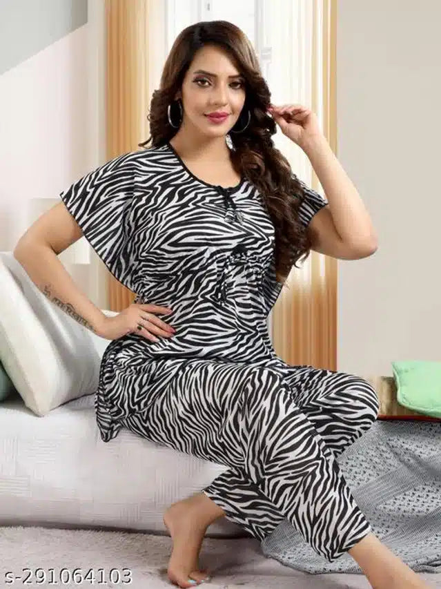 Night Suit for Women (Black & White)